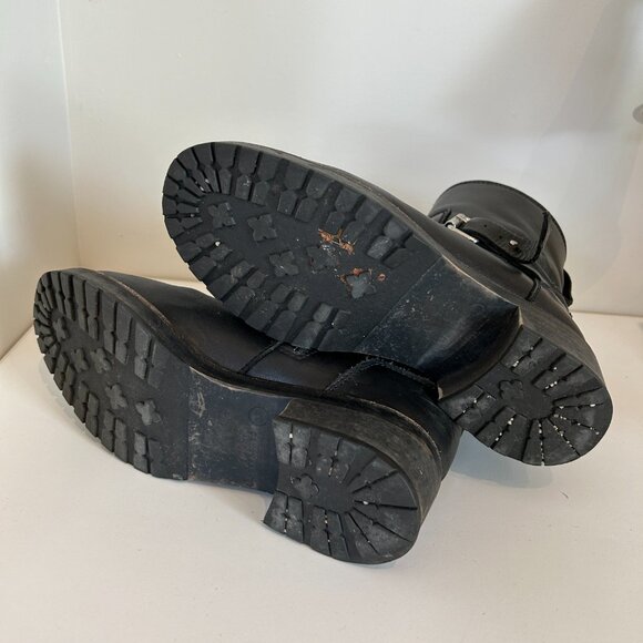 All Saints Leather faux fur lined boots - Picture 4 of 6